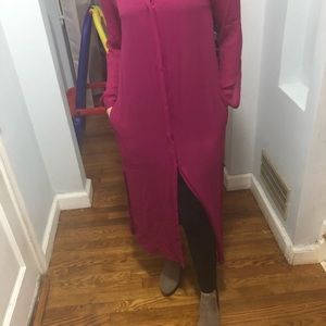 Long sheet shirt dress